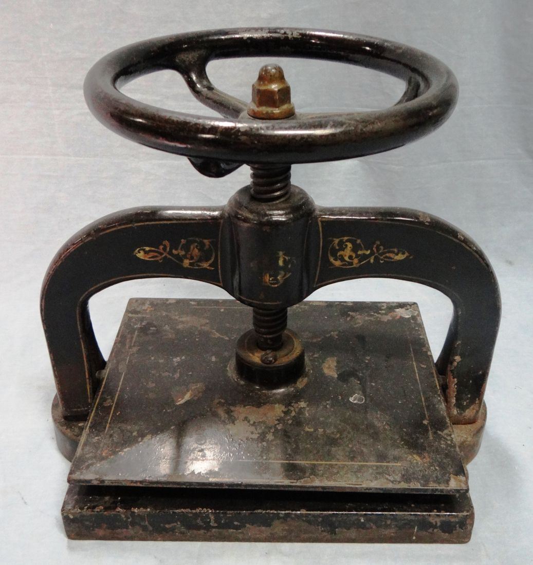 Engraving /printing press, 4, cast iron