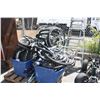 Image 1 : PALLET LOT OF ASSORTED BIKE PARTS; WHEELS, FRAMES, ETC