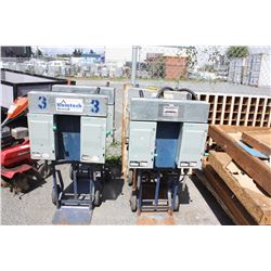 4 HIGH VOLTAGE PORTABLE WORK SITE ELECTRICAL BOXES