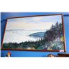 Image 2 : FRAMED ORIGINAL OIL ON CANVAS PAINTING SIGNED BY AUTHOR BOTTOM RIGHT CORNER "WEST VANCOUVER OCEAN