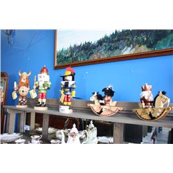 GROUP OF 5 HAND CRAFTED CHRISTIAN CULBRICHT WOODEN NUT CRACKERS, GERMANY
