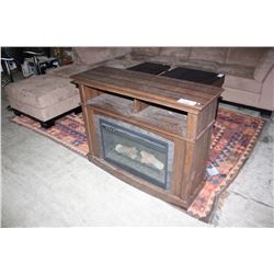 FIREPLACE MANTEL WITH ELECTRIC FIREPLACE INSERT