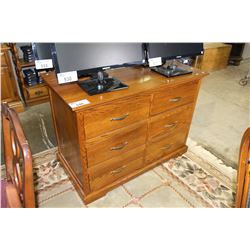 OAK 6 DRAWER OFFICE CABINET