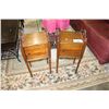 Image 1 : 2 VINTAGE WALNUT SMOKER STANDS
