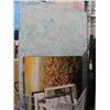 Image 2 : METAL BIN FILLED WITH ASSORTED ORIGINAL OIL ON CANVAS PAINTING, PRINTS, PICTURES AND A CLOCK FACE