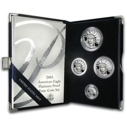 2003-W 4-Coin Proof Platinum American Eagle Set (w/Box & COA)