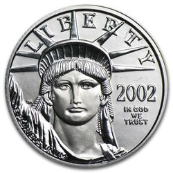 2002 1/4 oz Platinum American Eagle BU