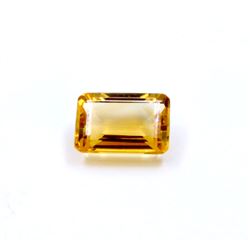 6 ct & up Citrine Emerald Cut Loose Stone