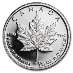 1989 Canada 1/10 oz Proof Platinum Maple Leaf