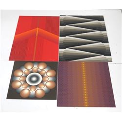 4 Op Art Lithographs