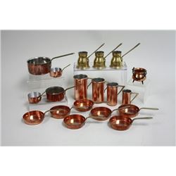 Lot of Miniature Copper Cookware