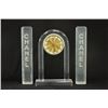 Image 1 : Pair of lucite Chanel display stands & 1 clock