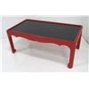 Baker red painted coffee table