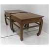 Image 2 : Pair Walnut Side Tables.