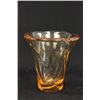 Dark amber Daum glass vase
