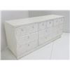 Modern white lacquer faux bamboo dresser