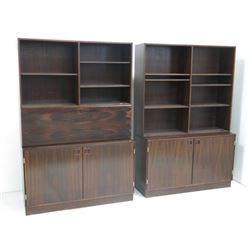 Pair Danish Rosewood Bookcases by Lovig