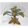 Image 1 : Gilt metal foliate side table