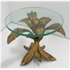 Image 2 : Gilt metal foliate side table