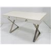 Image 1 : Jonathan Adler White Lacquer & Chrome Desk