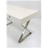 Image 4 : Jonathan Adler White Lacquer & Chrome Desk