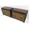 Image 2 : Pair of Mid-Century burl small chests