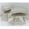 Image 1 : Pair of clover leaf mirrored top tables