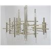 Image 2 : Gaetano Scolari chrome & lucite chandelier