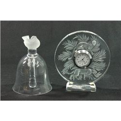Lalique "Jungle" clock & Bell