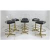 Image 1 : Set of 6 gilt metal & lucite bar chairs