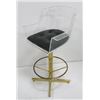 Image 2 : Set of 6 gilt metal & lucite bar chairs