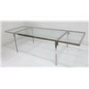 Image 1 : Milo Baughman glass top chrome table