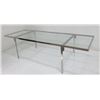Image 3 : Milo Baughman glass top chrome table