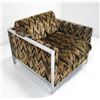 Image 2 : Directional chrome lounge chair