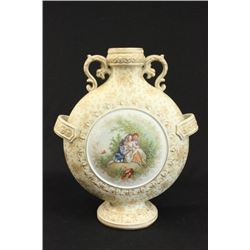 Porcelain vase with handles