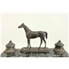 Image 3 : Delabriere, bronze & marble base figural inkwell