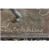 Image 4 : Delabriere, bronze & marble base figural inkwell