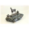 Image 5 : Delabriere, bronze & marble base figural inkwell