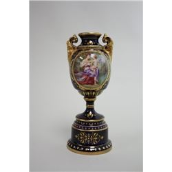 Austrian Sevres hand painted porcelain urn
