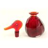 Image 5 : Cranberry Crystal Decanter Set