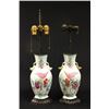 Image 1 : Pair of 19th C Porcelain Vases Mounted as Lamps