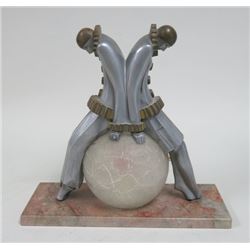 Art Deco figural lamp, "Harlequin Figures"