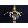 Image 4 : Pair brass & crystal "Palm Tree" lamps