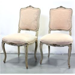 Pair of French Louis XV style side chairs