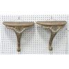 Image 2 : Pair of Bleached French Demilune Wall Brackets