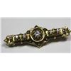 Image 2 : Victorian 14k Gold Bar with Diamonds