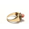 Image 3 : 14k Yellow Gold Ring With Diamonds and Conch Pearl