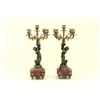 Image 1 : Pair of 19th c Bronze Cherub Candelabra
