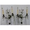 Image 1 : Pair 2 arm sconces with hanging spheres