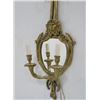 Image 2 : Pair of bronze figural mirrored sconces